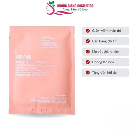 Mặt Nạ Nhau Thai Cừu Nhật Bản Rwine Beauty Dưỡng Da, Tái Tạo Collagen 40ml