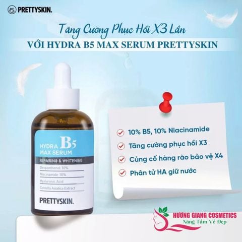 Tinh Chất Phục Hồi, Dưỡng Trắng Da Hydra Max Serum B5 Prettyskin 50ml