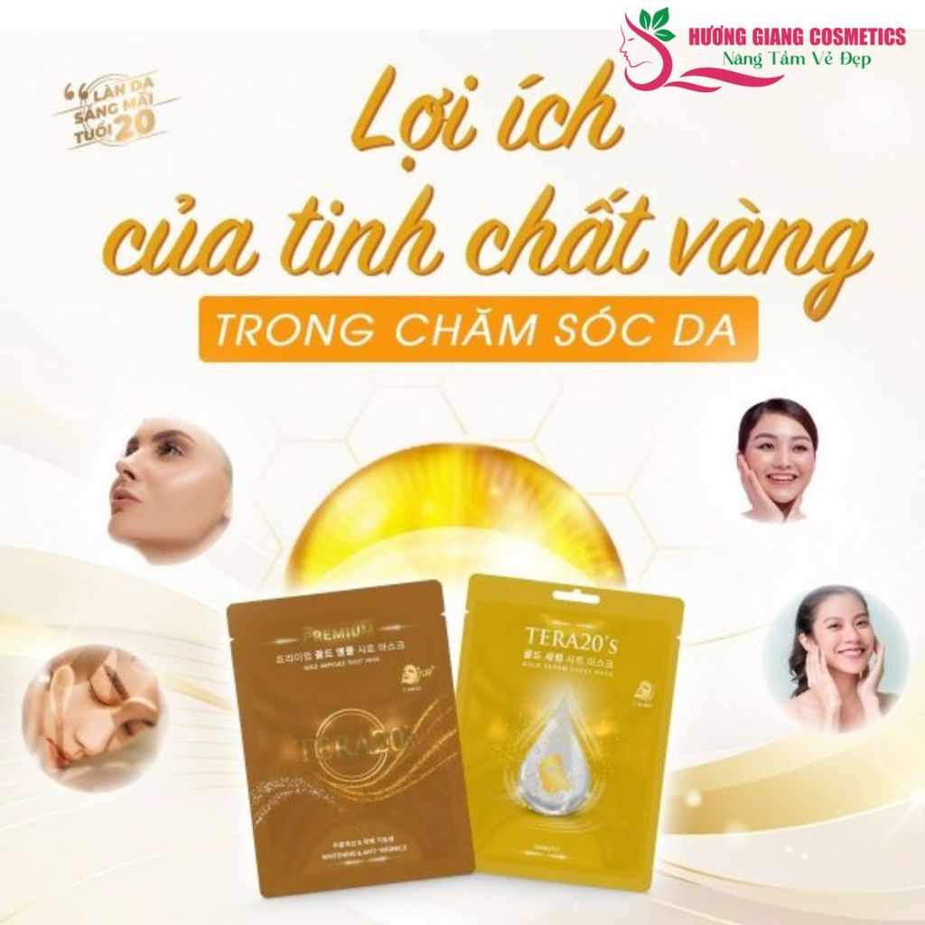 Mặt Nạ Dưỡng Da Serum Tinh Chất Vàng TERA20’s Thải Độc Cho Da