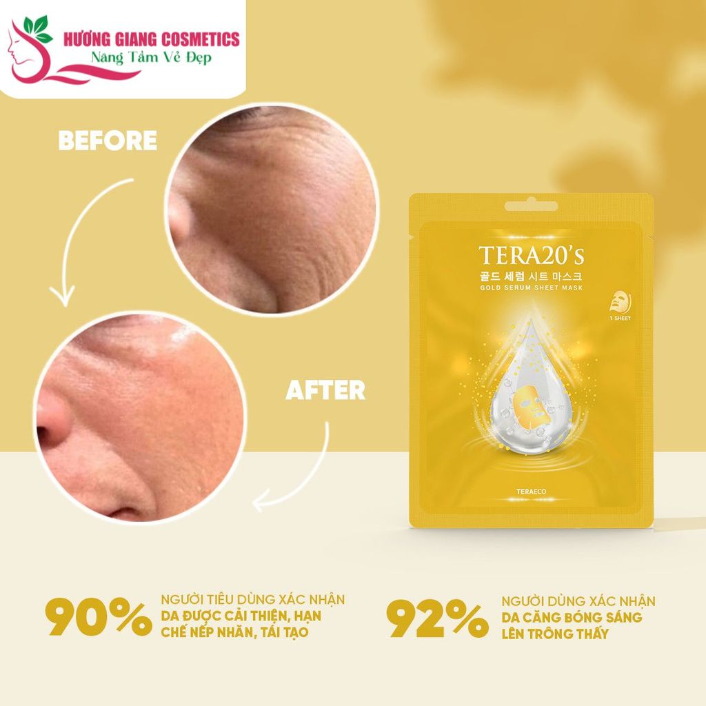 Mặt Nạ Dưỡng Da Serum Tinh Chất Vàng TERA20’s Thải Độc Cho Da