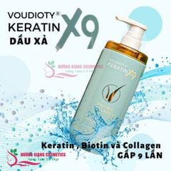 Dầu Gội Xả Phục Hồi Tóc Hư Tổn Nặng Voudioty Keratin X9 500ml
