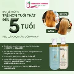 Dầu Gội Xả Phục Hồi Tóc Hư Tổn Nặng Voudioty Keratin X9 500ml
