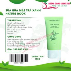 Sữa Rửa Mặt Trà Xanh The Nature Book nhập khẩu Hàn Quốc 150g