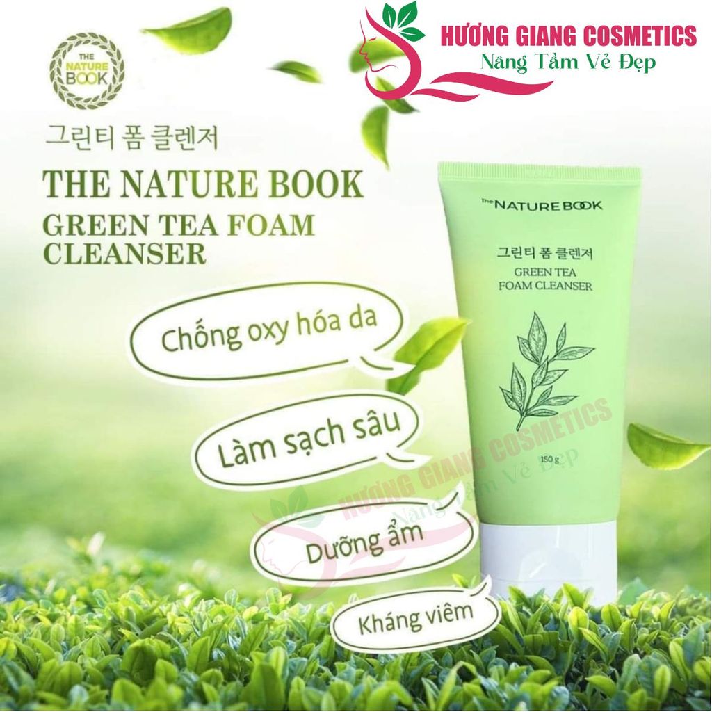 Sữa Rửa Mặt Trà Xanh The Nature Book nhập khẩu Hàn Quốc 150g
