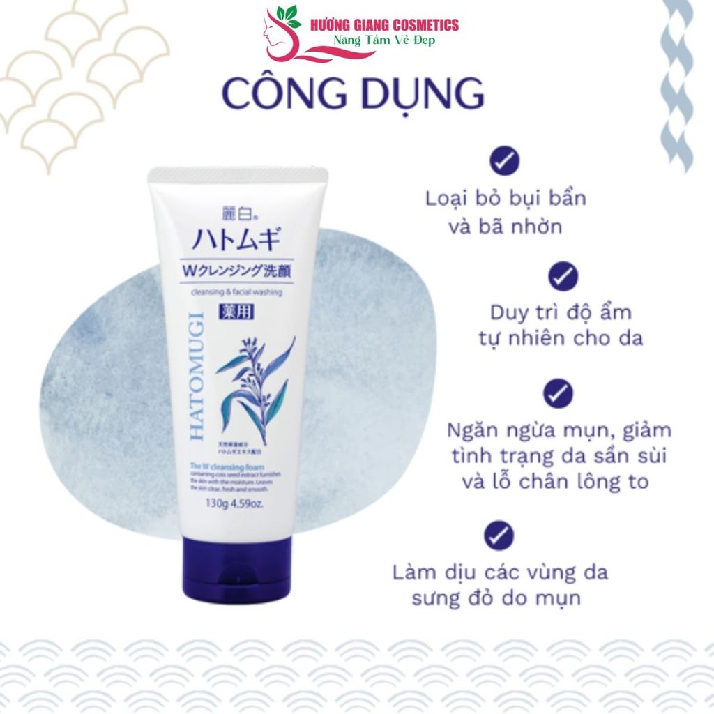 Sữa Rửa Mặt Reihaku Hatomugi Moisturizing & Facial Washing 170g