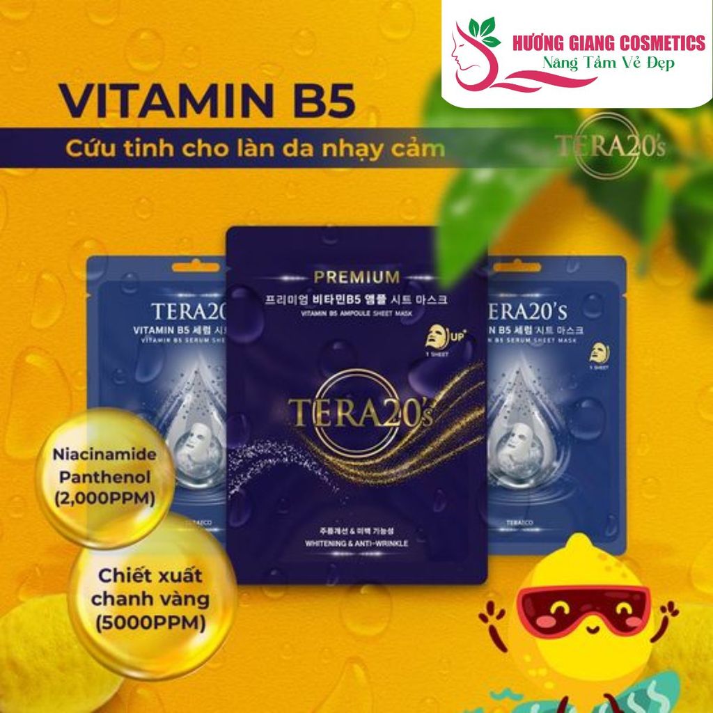 Mặt Nạ Dưỡng Da Serum Tinh Chất Vitamin B5 TERA20’s Ngừa Khô Da