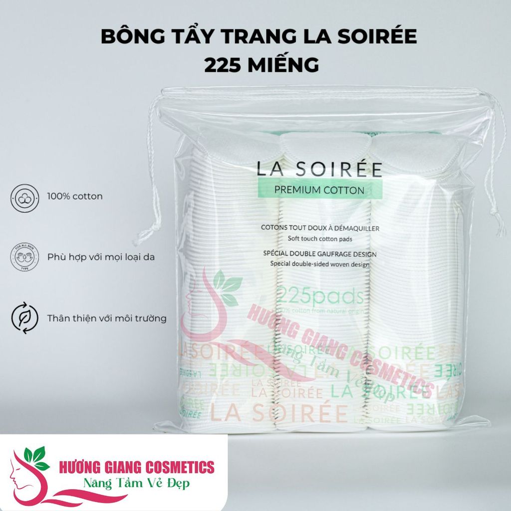 Bông tẩy Trang La Soirée- 225 miếng