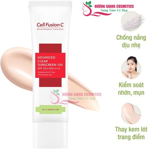 Kem Chống Nắng Cell Fusion C 100 SPF 50+/PA++++ Cho Da Dầu, Mụn 50ml