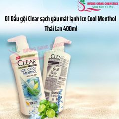 Dầu gội trị sạch gầu Clear Hương Chanh Bạc Hà 400ml Thái Lan