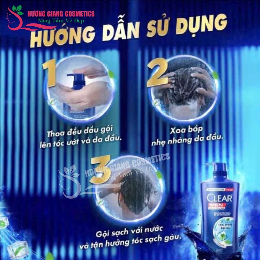 Dầu Gội Trị Gàu Clear Men Hương Bạc Hà  390 ml Thái Lan