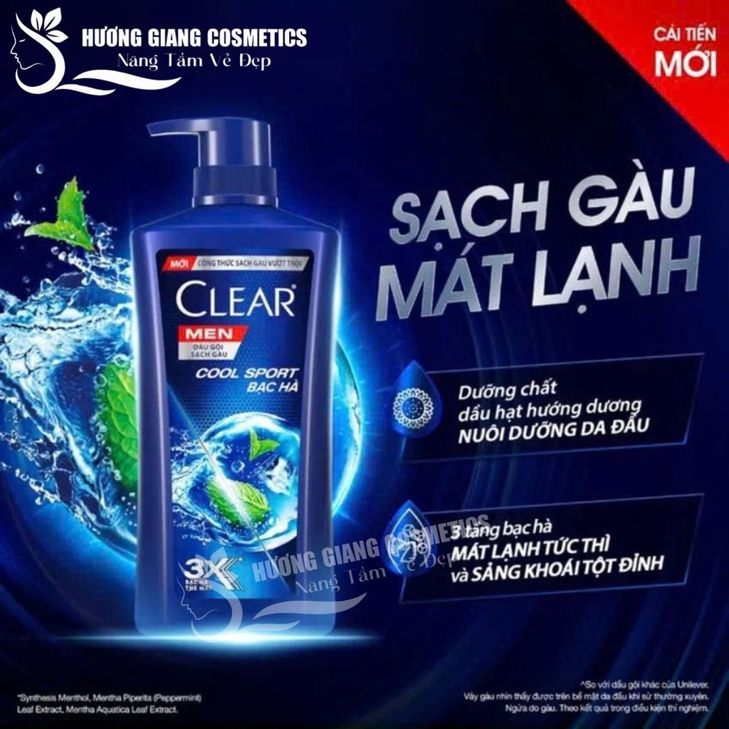 Dầu Gội Trị Gàu Clear Men Hương Bạc Hà  390 ml Thái Lan