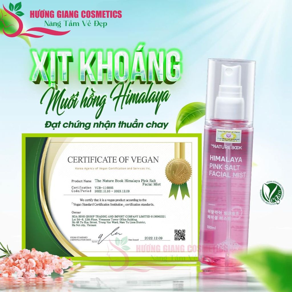 Xịt Khoáng Muối Hồng Himalaya The Nature Book Hàn Quốc - 100ml