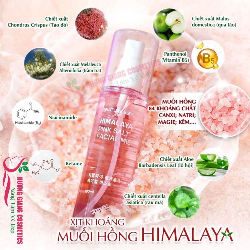 Xịt Khoáng Muối Hồng Himalaya The Nature Book Hàn Quốc - 100ml