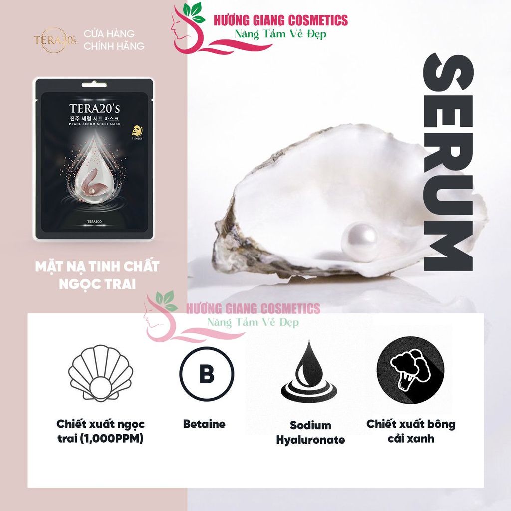 Mặt Nạ Dưỡng Da Serum Tinh Chất Ngọc Trai TERA20’s Làm Da Trắng Hồng