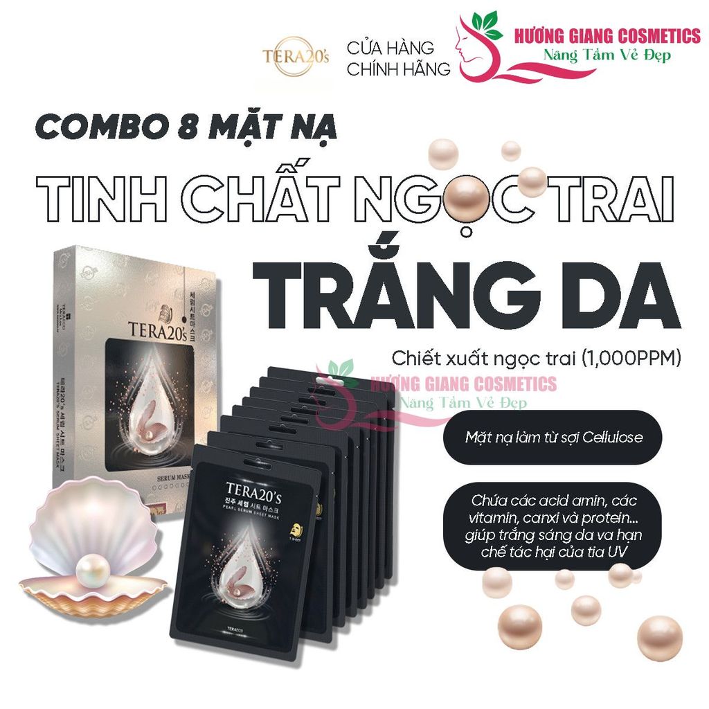 Mặt Nạ Dưỡng Da Serum Tinh Chất Ngọc Trai TERA20’s Làm Da Trắng Hồng