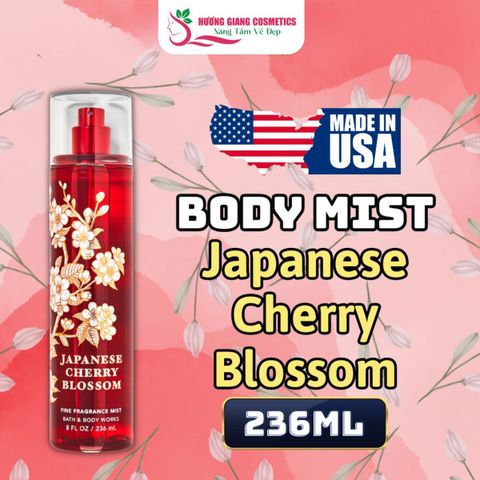 Xịt Thơm Body Toàn Thân Hương Nước Hoa Body Mist Japanese Cherry 236ml