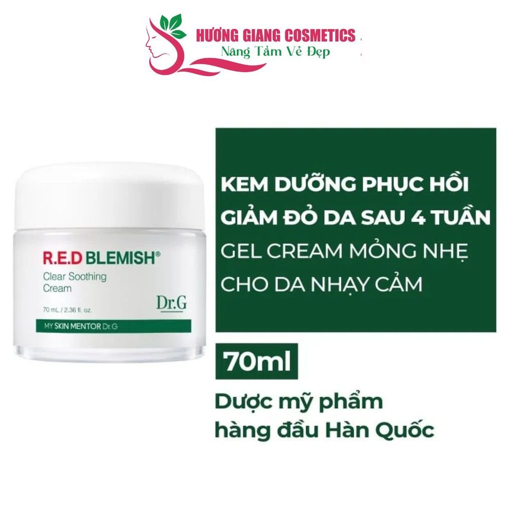 Kem Dưỡng Da Ngừa Mụn Làm Giảm Kích Ứng Dr.G R.E.D Blemish Cream 70ml