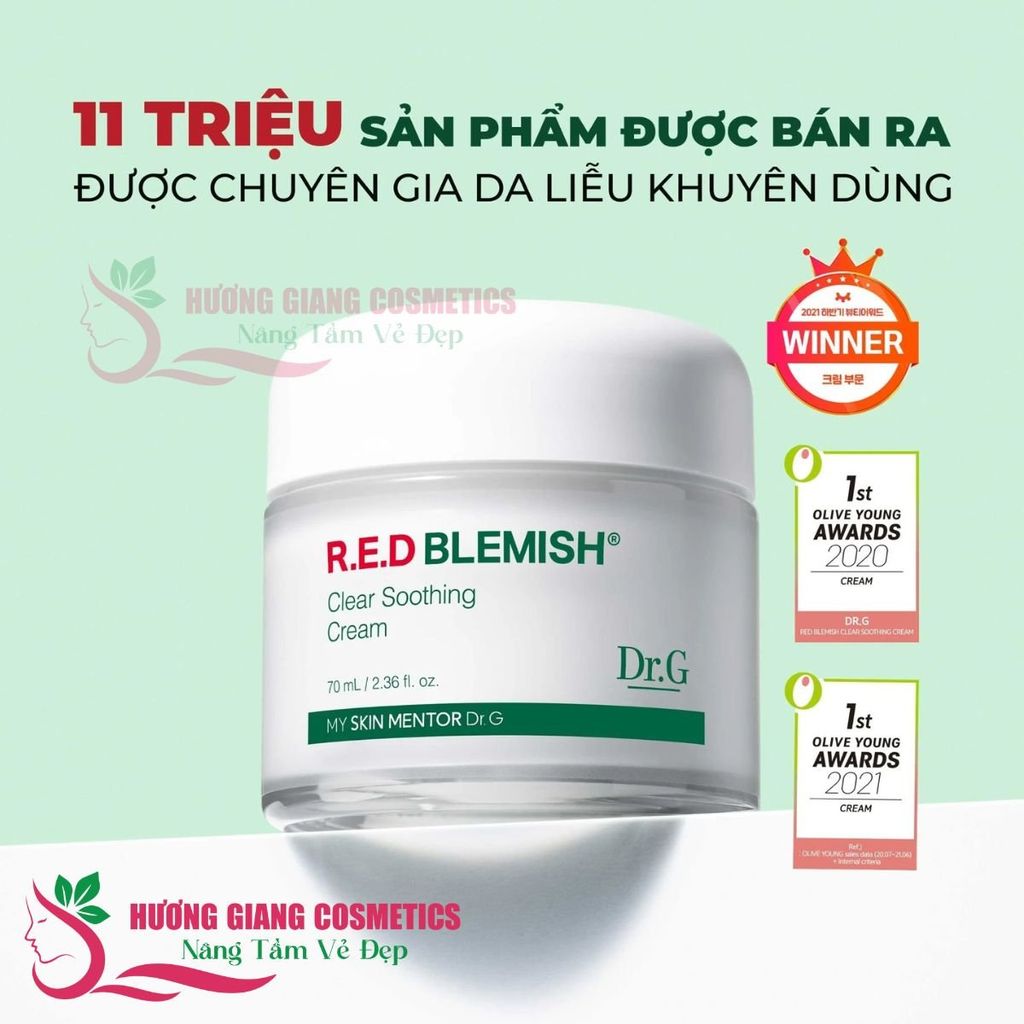 Kem Dưỡng Da Ngừa Mụn Làm Giảm Kích Ứng Dr.G R.E.D Blemish Cream 70ml