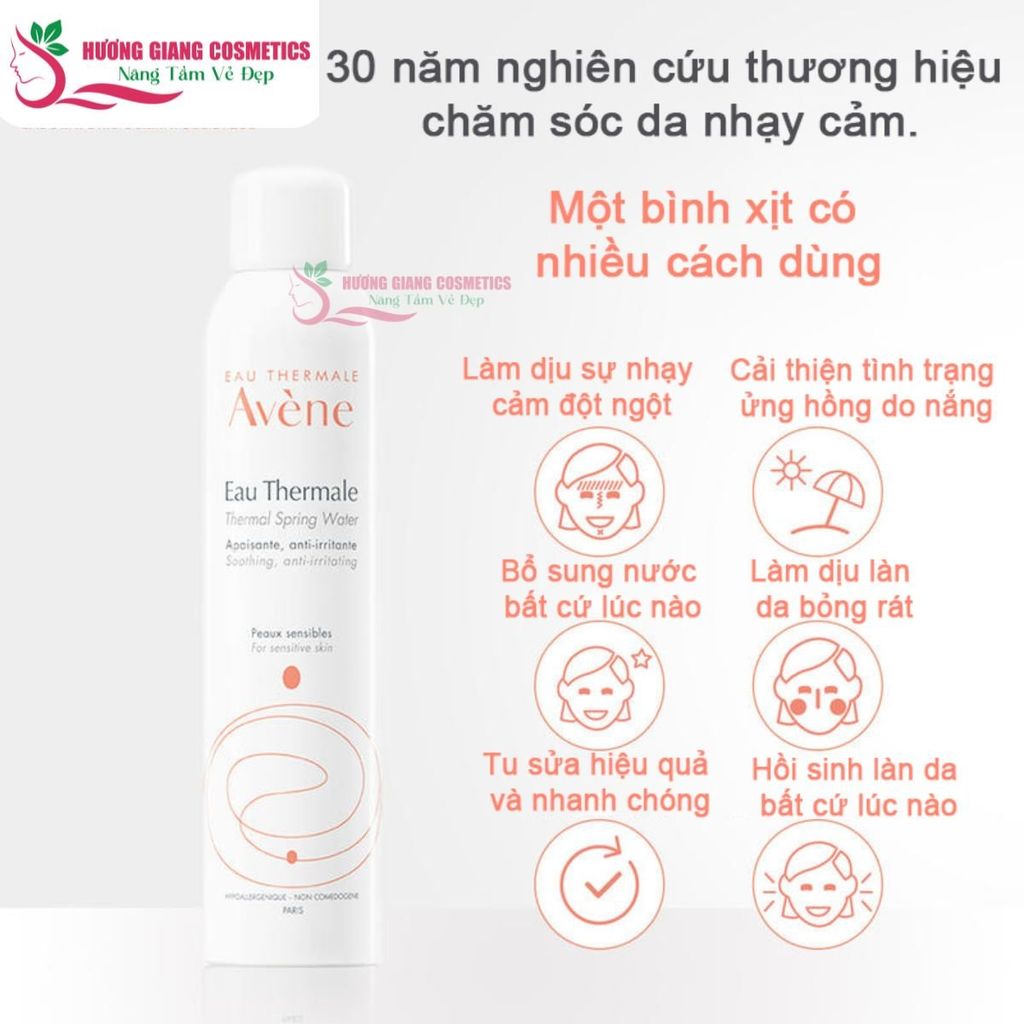 Xịt Khoáng AVENE Eau Thermale Pháp Cấp Nước & Giảm Kích Ứng 300ml