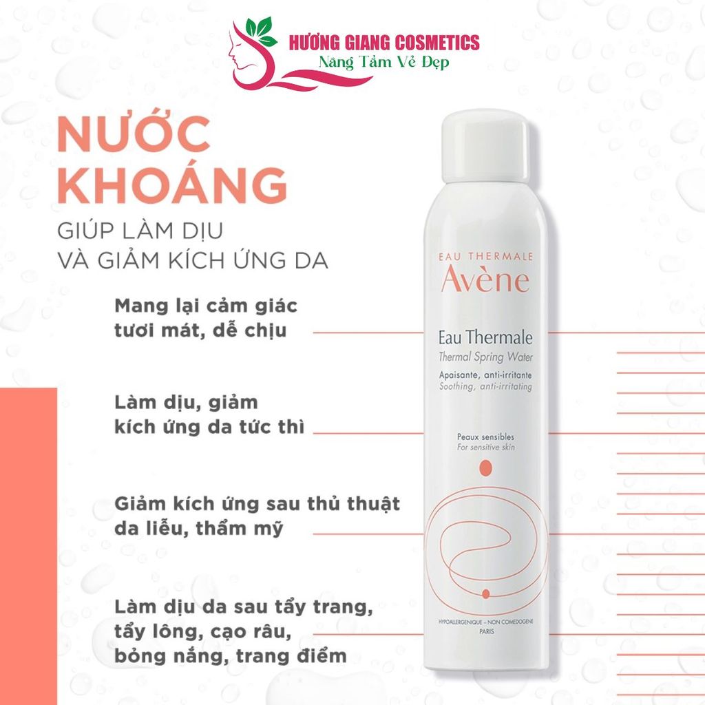 Xịt Khoáng AVENE Eau Thermale Pháp Cấp Nước & Giảm Kích Ứng 300ml