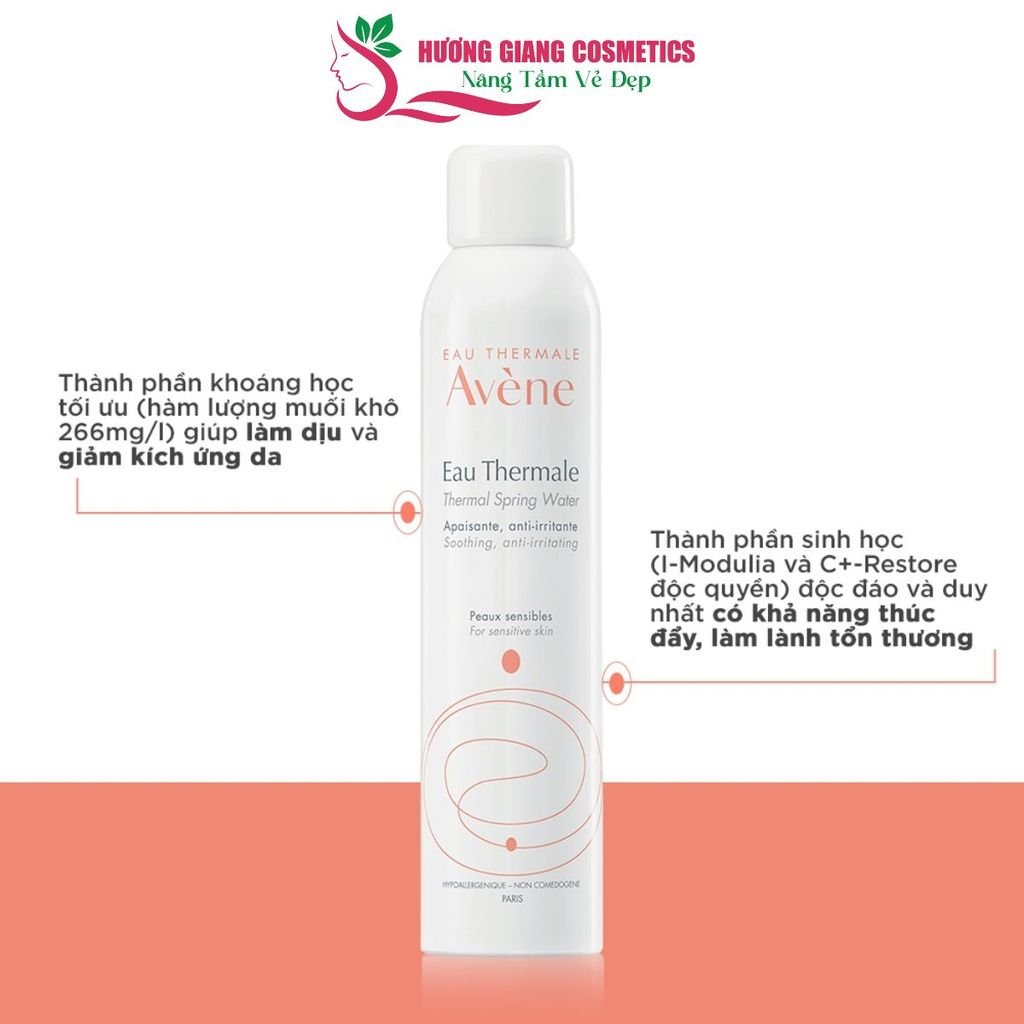 Xịt Khoáng AVENE Eau Thermale Pháp Cấp Nước & Giảm Kích Ứng 300ml