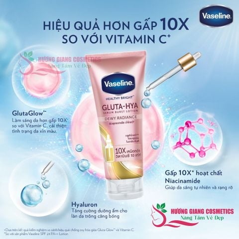 Sữa Dưỡng Thể Sáng Da Ban Đêm Vaseline Healthy Serum Burst 330ml