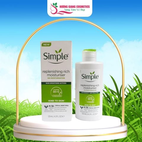 Kem Dưỡng ẩm Simple Hydrating Moisturiser Cho Da Khô, Thiếu Nước 125ml