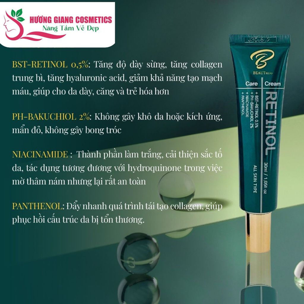 Kem Dưỡng Trắng Da Retinol BEAUTREND Tái Tạo Collagen Hàn Quốc (30ml)