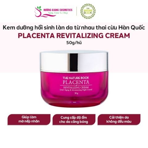Kem dưỡng hồi sinh làn da chiết xuất nhau thai cừu Nature Book Hàn Quốc  50g