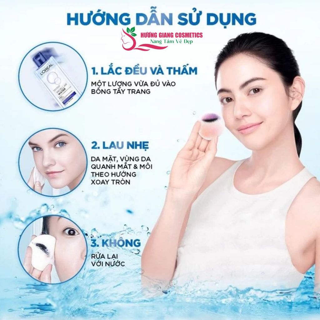 Nước Tẩy Trang L'ORÉAL Micellar Water 3IN1-400 ml-Cho Da Thường Và Khô