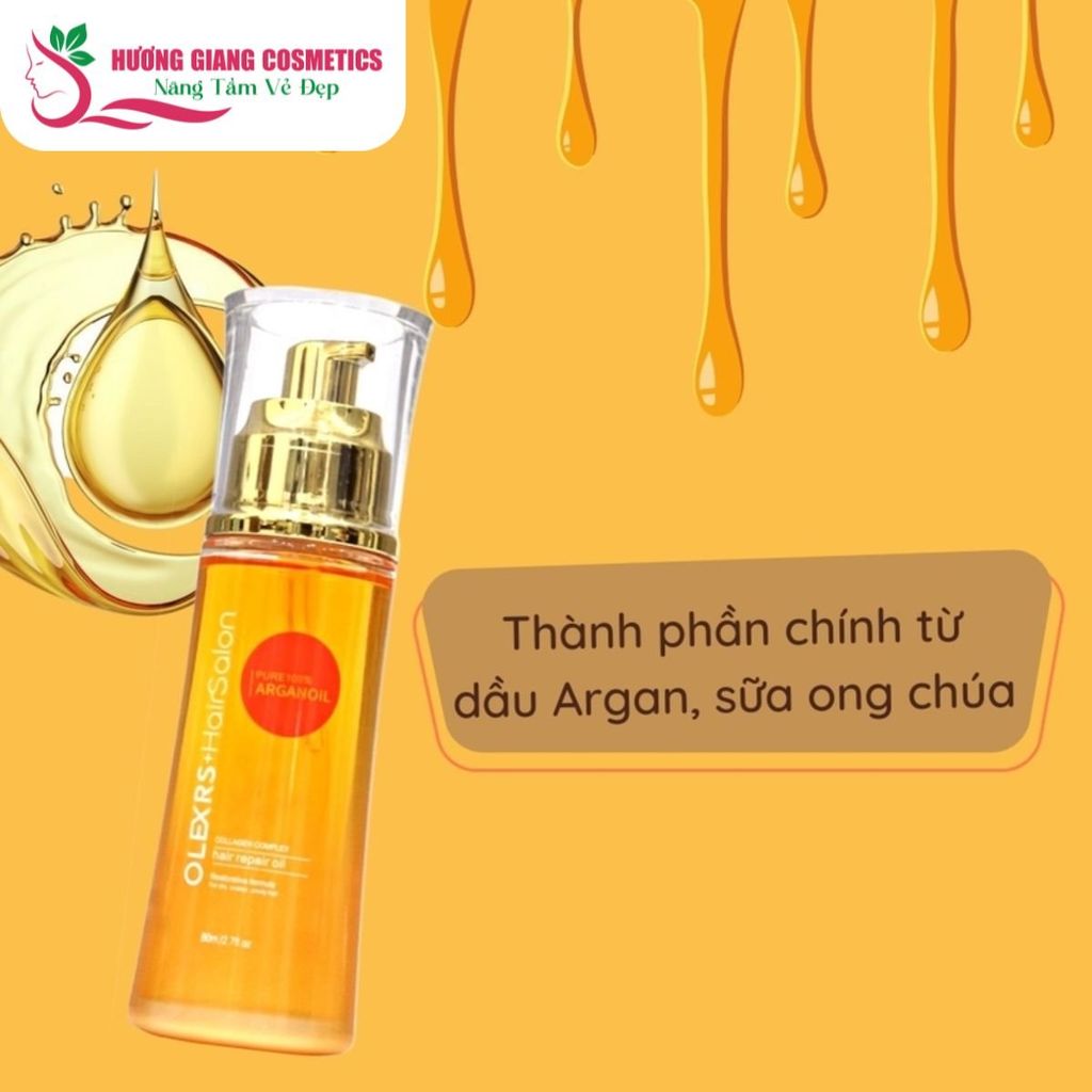 Tinh Dầu Dưỡng Tóc Olexrs Hair Salon Collagen Phục Hồi Tóc Hư Tổn 80ml
