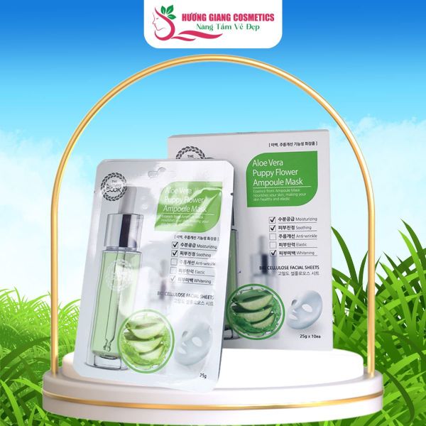 Mặt Nạ Dưỡng Trắng Da Lô Hội Non The Nature Book Hàn Quốc 25gx10