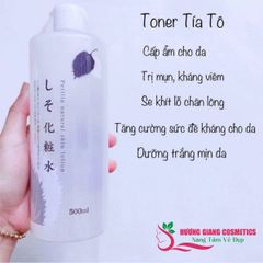Nước Hoa Hồng Cấp Ẩm Dưỡng Da Tía Tô Dokudami Natural 500ml Nhật Bản