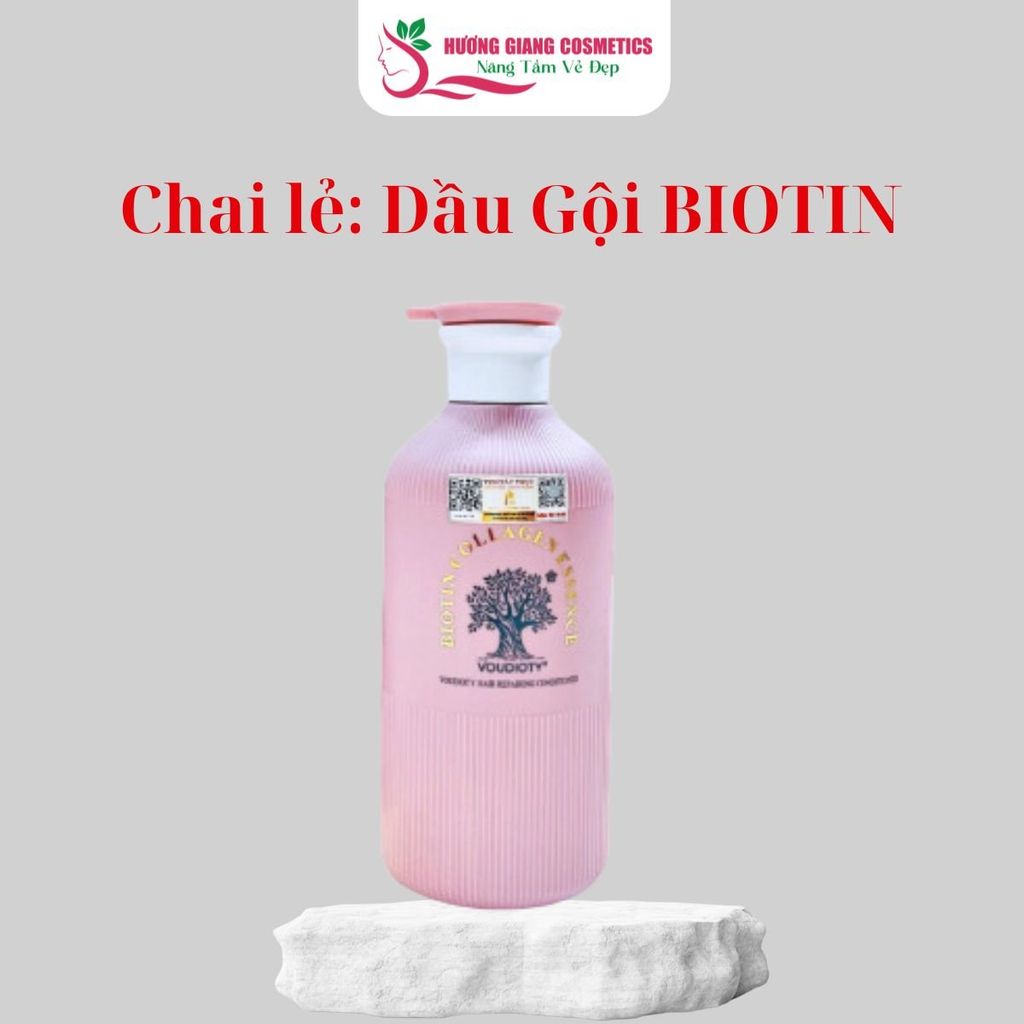 Dầu Gội Xả Hương Nước Hoa, Phục Hồi Tóc Biotin Hồng 500ml