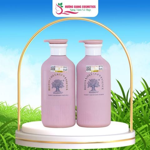 Dầu Gội Xả Hương Nước Hoa, Phục Hồi Tóc Biotin Hồng 500ml