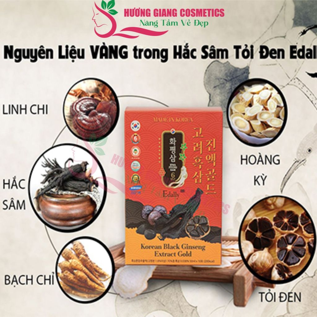 Nước Hắc Sâm Tỏi Đen Edally BH Hwa Pyung Sam Hàn Quốc