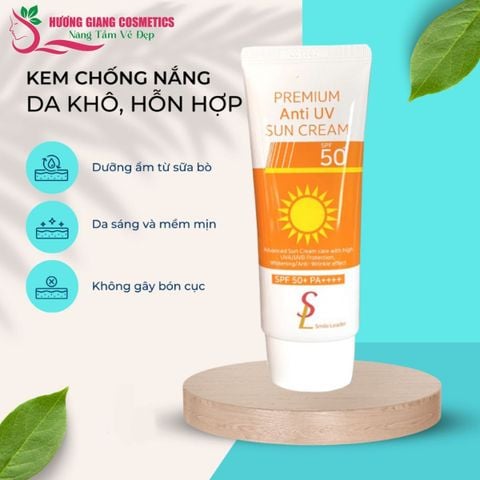 Kem Chống Nắng ngừa Lão Hoá SL Smile Leader Sun Cream SPF 50+ 60ml