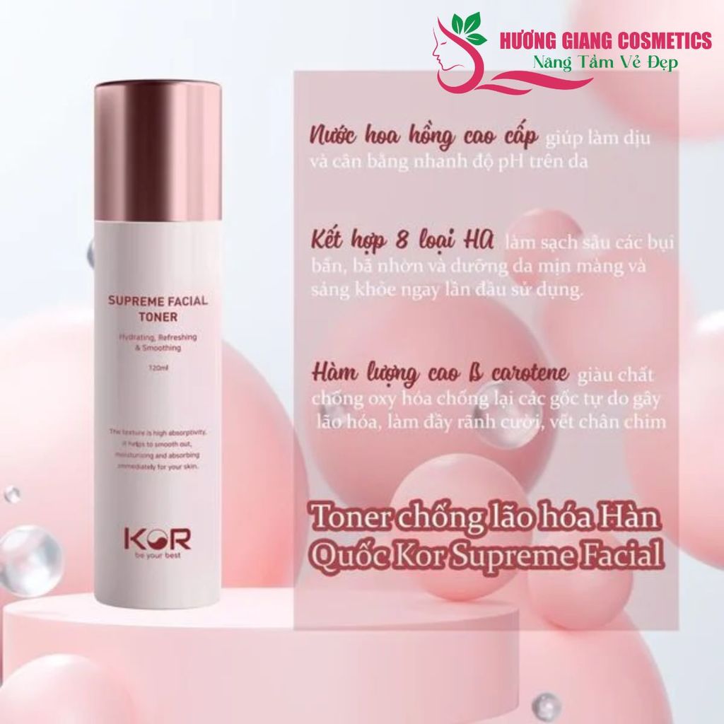 Toner Cấp Ẩm, Dưỡng Da Chuyên Sâu Hàn Quốc Kor Supreme Facial 120ml