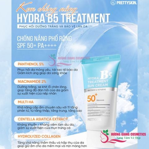 Kem Chống Nắng phục hồi da Prettyskin Hydra B5 Treatment Sun Cream