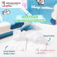 Bông Tẩy Trang Cừu Habaria Cho Da Nhạy Cảm Thấm Hút Nhanh 234 Miếng