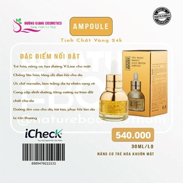 Tinh chất vàng 24K chống lão hóa The Nature Book Hàn Quốc 30 ml