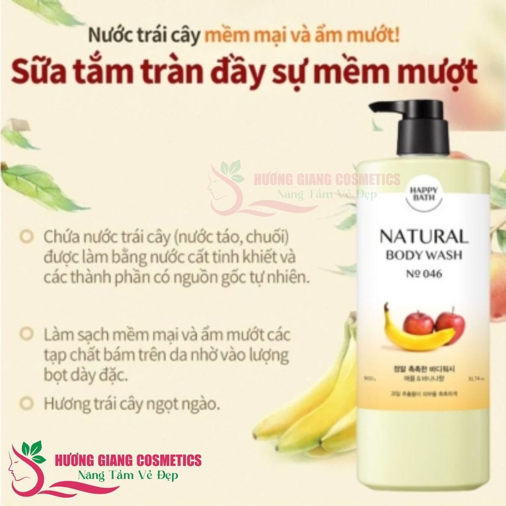 Sữa Tắm Trắng Toàn Thân Dưỡng Ẩm Thơm Lâu Happy Bath Body Wash 900ml
