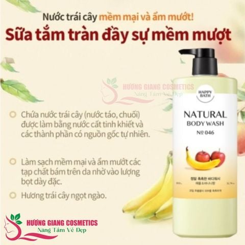 Sữa Tắm Trắng Toàn Thân Dưỡng Ẩm Thơm Lâu Happy Bath Body Wash 900ml