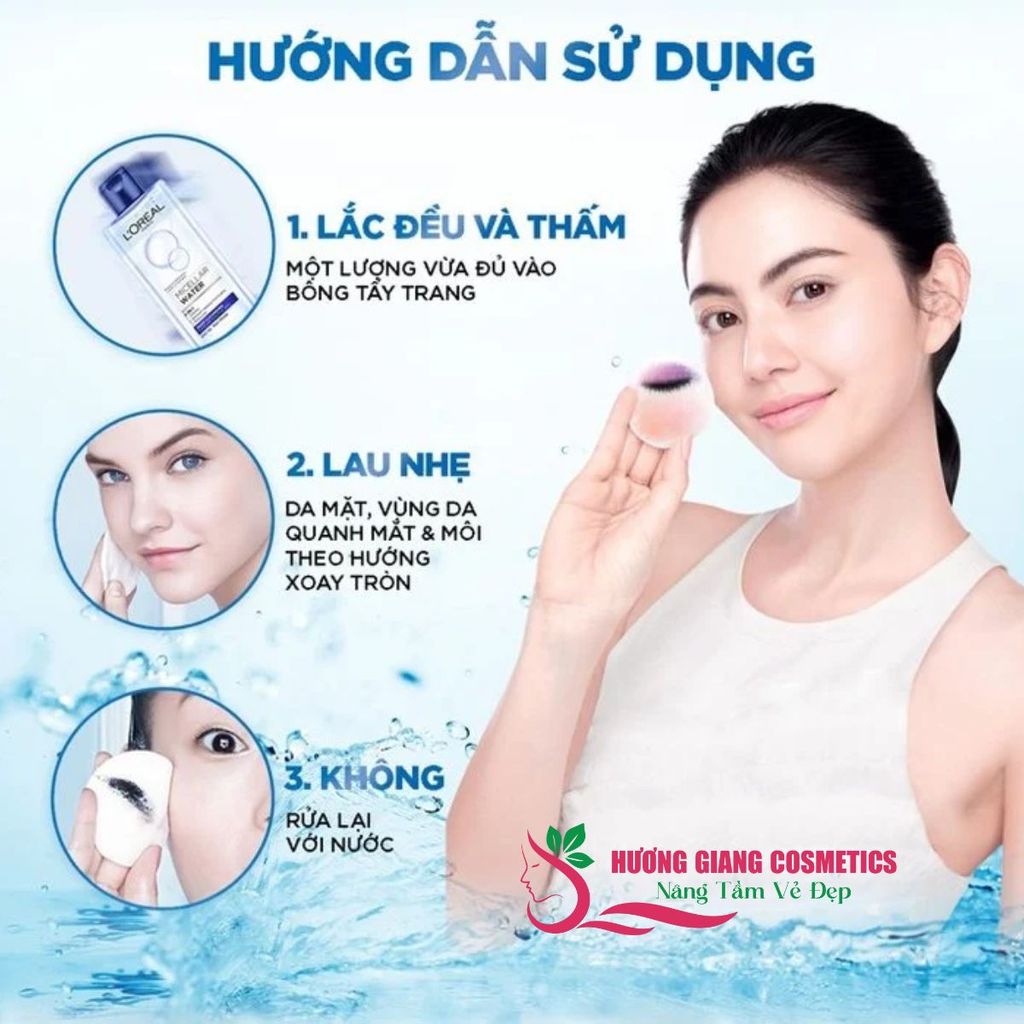 Nước Tẩy Trang L'ORÉAL Micellar Water 3IN1-400 ml-Làm Sạch Sâu