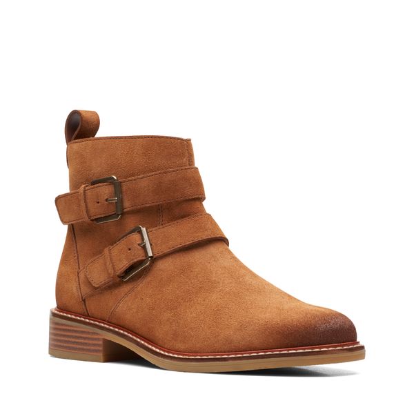 Giày Bốt Da Nữ Clarks - Cologne Buckle