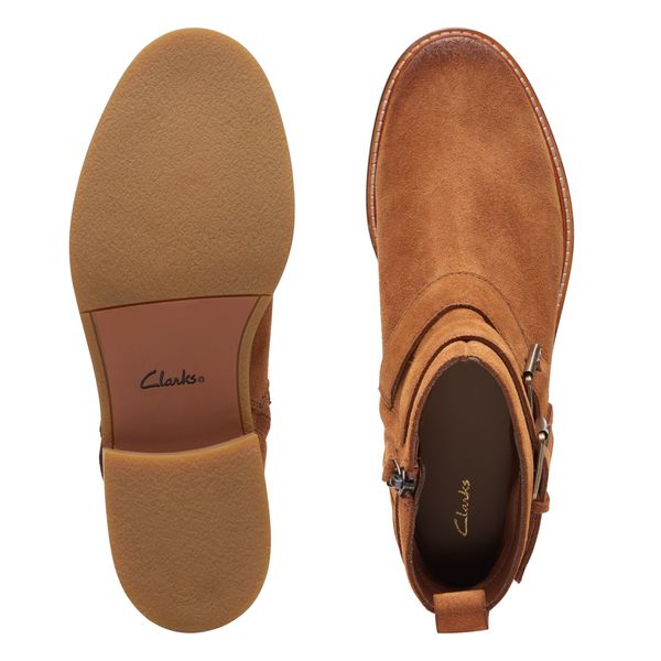Giày Bốt Da Nữ Clarks - Cologne Buckle