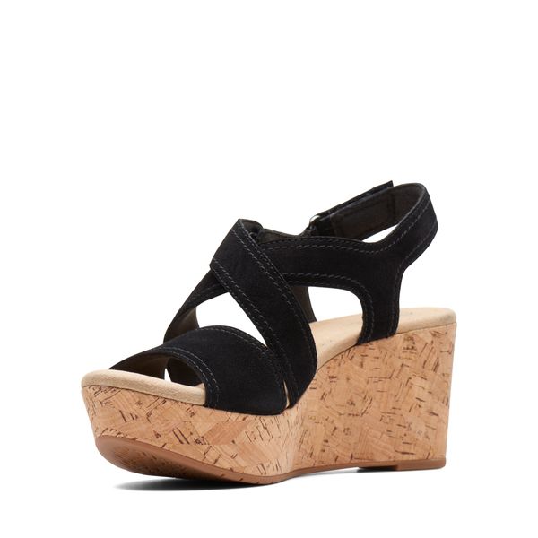 Giày Xăng Đan Đế Xuồng Da Lộn Nữ Clarks - Rose Way