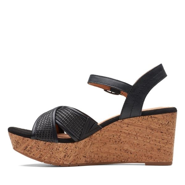 Giày Xăng Đan Đế Xuồng Da Nữ Clarks - Elleri Plum