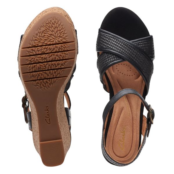 Giày Xăng Đan Đế Xuồng Da Nữ Clarks - Elleri Plum