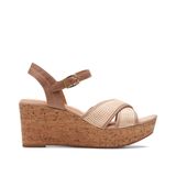 Giày Xăng Đan Đế Xuồng Da Nữ Clarks - Elleri Plum